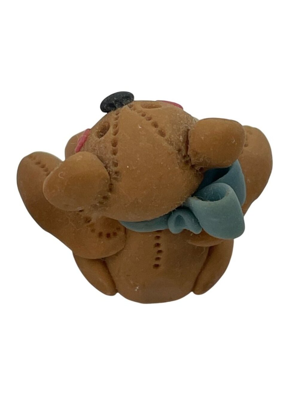 Vintage Handmade Set of 3 Polymer Clay Brown Bear Miniature Figurines - Picture 7 of 12